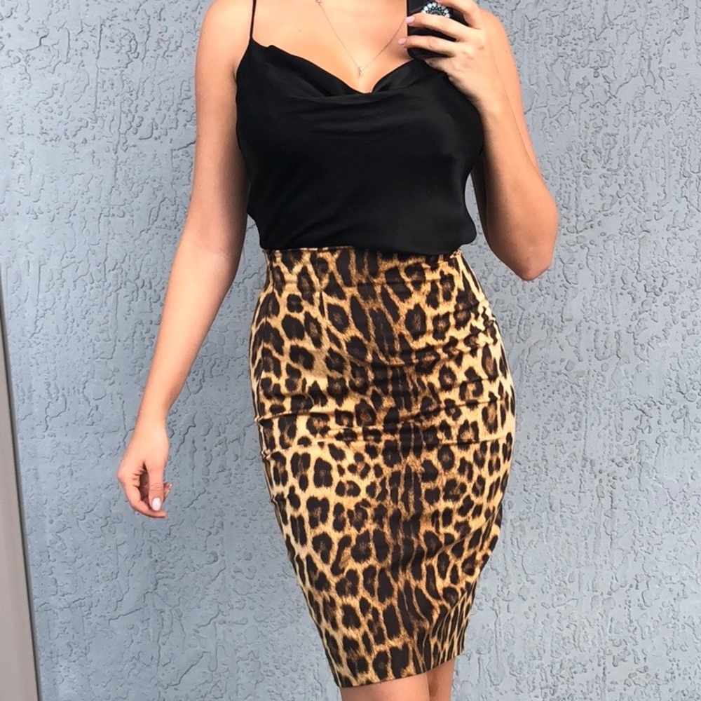 Zara midi skirt animal print NEW